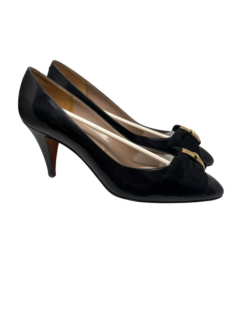 Vintage Rangoni of Florence Black Patent Leather Pumps Size 7